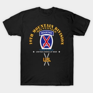 10th Mountain Division w SKI Branch T-Shirt